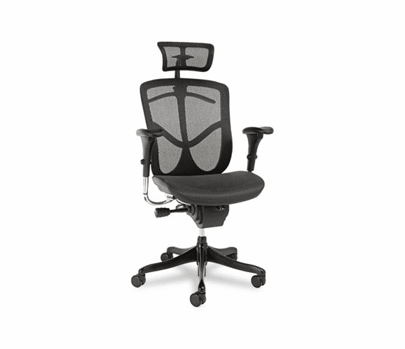 ALEEQA41ME10B EQ Series Ergonomic Multifunction High-Back Mesh Chair, Black Base By ALERA