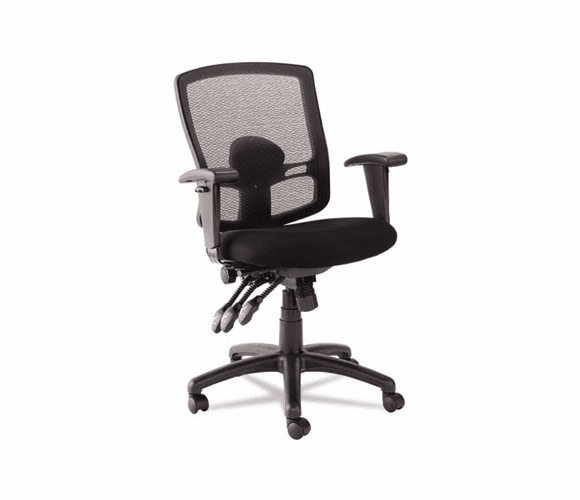 ALEET4017 Etros Series Mesh Mid-Back Multifunction Petite Chair, Black By ALERA