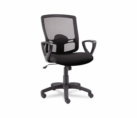 ALEET42ME10B Etros Series Mesh Mid-Back Swivel/Tilt Chair, Black By ALERA