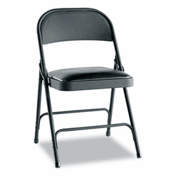 ALEFC94VY10B Steel Folding Chair w/Padded Seat, Graphite, 4/Carton By ALERA