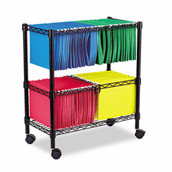 ALEFW601426BL Two-Tier Rolling File Cart, 26w x14d x 29-1/2h, Black By ALERA