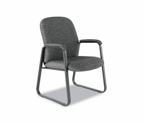 ALEGE43FC40B Genaro Guest Chair, Graphite Fabric, Sled Base By ALERA