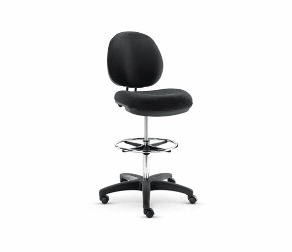 ALEIN4616 Interval Series Swivel Task Stool, PVC-Free Faux Leather, Black By ALERA