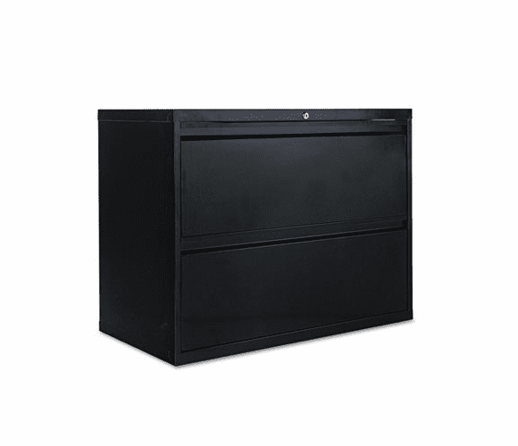 ALELA523629BL Two-Drawer Lateral File Cabinet, 36w x 19-1/4d x 29h, Black By ALERA