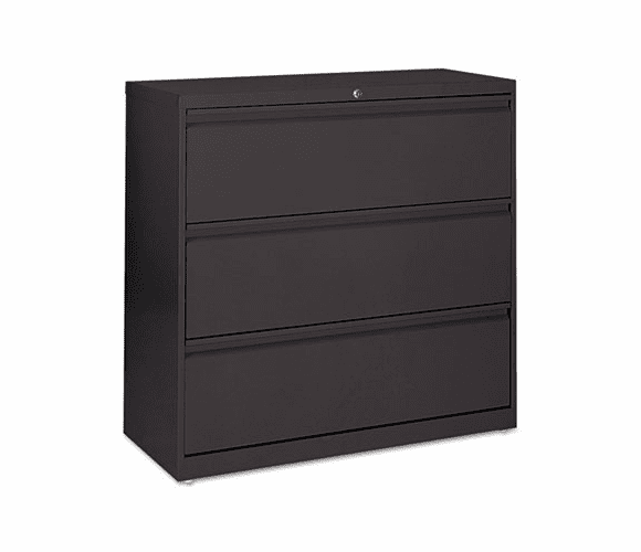 ALELA533641BL 5000 Series Three-Drawer Lateral File, 36w x 19-1/4d x 40-3/4h, Black By ALERA
