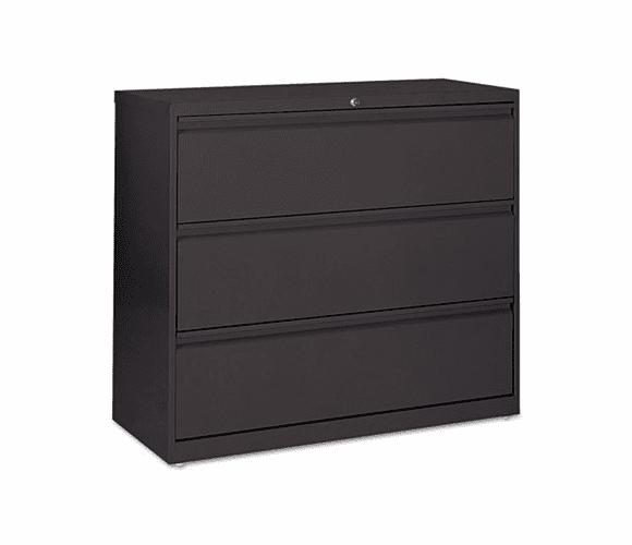ALELA534241BL 5000 Series Three-Drawer Lateral File, 42w x 19-1/4d x 40-3/4h, Black By ALERA