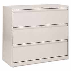 ALELA534241LG 5000 Series Three-Drawer Lateral File, 42w x 19-1/4d x 40-3/4h, Light Gray By ALERA