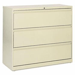 ALELA534241PY 5000 Series Three-Drawer Lateral File, 42w x 19-1/4d x 40-3/4h, Putty By ALERA