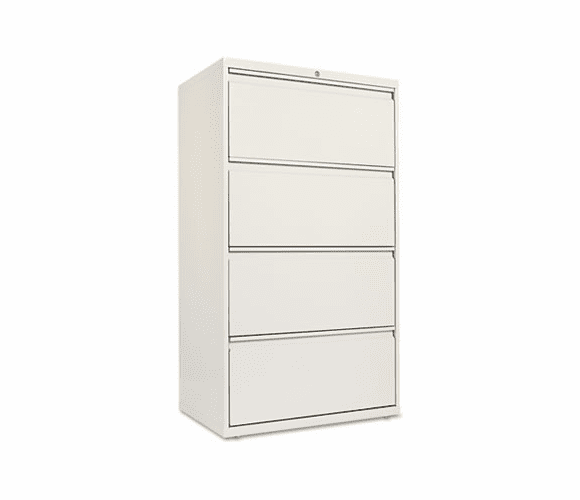 ALELA543054LG Four-Drawer Lateral File Cabinet, 30w x 19-1/4d x 54h, Light Gray By ALERA