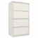 ALELA543054LG Four-Drawer Lateral File Cabinet, 30w x 19-1/4d x 54h, Light Gray By ALERA