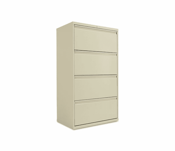 ALELA543054PY Four-Drawer Lateral File Cabinet, 30w x 19-1/4d x 54h, Putty By ALERA