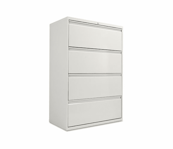 ALELA543654LG Four-Drawer Lateral File Cabinet, 36w x 19-1/4d x 54h, Light Gray By ALERA