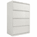 ALELA543654LG Four-Drawer Lateral File Cabinet, 36w x 19-1/4d x 54h, Light Gray By ALERA