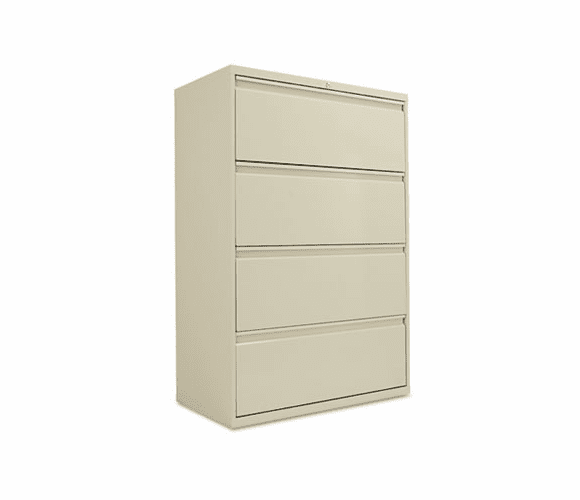 ALELA543654PY Four-Drawer Lateral File Cabinet, 36w x 19-1/4d x 54h, Putty By ALERA