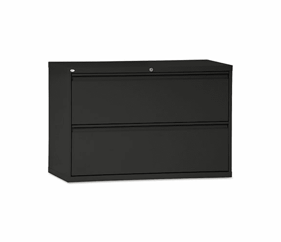 ALELA544229BL Two-Drawer Lateral File Cabinet, 42w x 19-1/4d x 29h, Black By ALERA