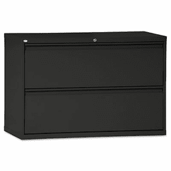 ALELA544229BL Two-Drawer Lateral File Cabinet, 42w x 19-1/4d x 29h, Black By ALERA