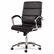 ALENR4219 Neratoli Mid-Back Swivel/Tilt Chair, Black Soft-Touch Leather, Chrome Frame By ALERA