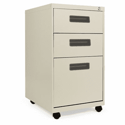 ALEPA532820PY Three-Drawer Mobile Pedestal File, 15-7/8w x 19-3/4d x 28-1/4h, Putty By ALERA