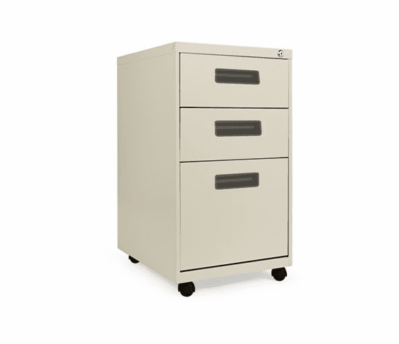 ALEPA532820PY Three-Drawer Mobile Pedestal File, 15-7/8w x 19-3/4d x 28-1/4h, Putty By ALERA