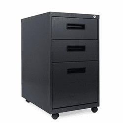 ALEPA532823CH Three-Drawer Mobile Pedestal File, 15-7/8w x 23-1/4d x 28-1/4h, Charcoal By ALERA