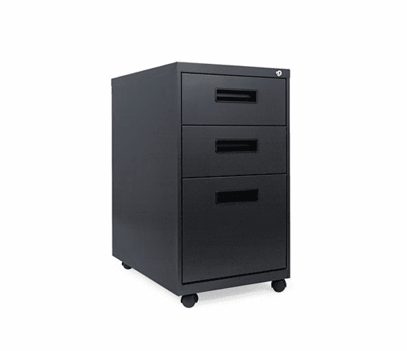 ALEPA532823CH Three-Drawer Mobile Pedestal File, 15-7/8w x 23-1/4d x 28-1/4h, Charcoal By ALERA