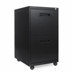 ALEPA542820BL Two-Drawer Mobile Pedestal File, 15-7/8w x 19-3/4d x 28-1/4h, Black By ALERA