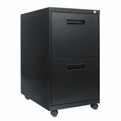 ALEPA542823BL Two-Drawer Mobile Pedestal File, 15-7/8w x 23-1/4d x 28-1/4h, Black By ALERA