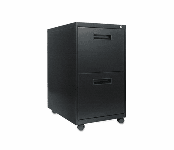ALEPA542823BL Two-Drawer Mobile Pedestal File, 15-7/8w x 23-1/4d x 28-1/4h, Black By ALERA