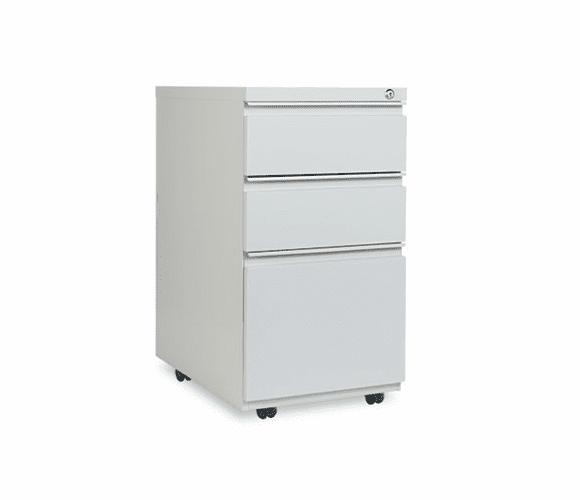 ALEPB532823LG Three-Drawer Mobile Pedestal File W/ Full-Length Pull, 15-7/8w x 23d, Light Gray By ALERA