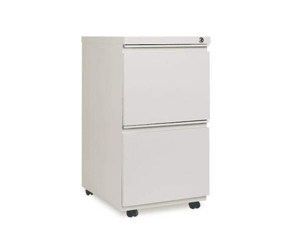 ALEPB542819LG Two-Drawer Mobile Pedestal File W/ Full-Length Pull, 15-7/8w x 19-1/4d, Lt Gray By ALERA