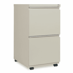 ALEPB542819PY Two-Drawer Mobile Pedestal File With Full-Length Pull, 15-7/8w x 19-1/4d, Putty By ALERA