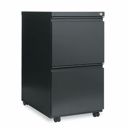 ALEPB542823CH Two-Drawer Mobile Pedestal File With Full-Length Pull, 15-7/8w x 23d, Charcoal By ALERA