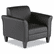 ALERL23LS10B Reception Lounge Series Club Chair, Black/Black Leather By ALERA