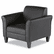 ALERL23LS10B Reception Lounge Series Club Chair, Black/Black Leather By ALERA