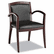 ALERL43BLS10M Reception Lounge Series Guest Chair, Mahogany/Black Leather By ALERA
