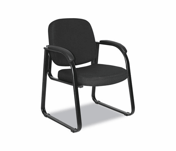 ALERL43CFA10B Reception Lounge Series Sled Base Guest Chair, Black Fabric By ALERA