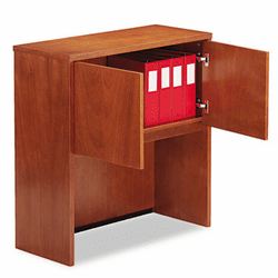 ALERN263615CM Verona Veneer Series Storage Hutch With 2 Doors, 36w x 15d x 36h, Cherry By ALERA