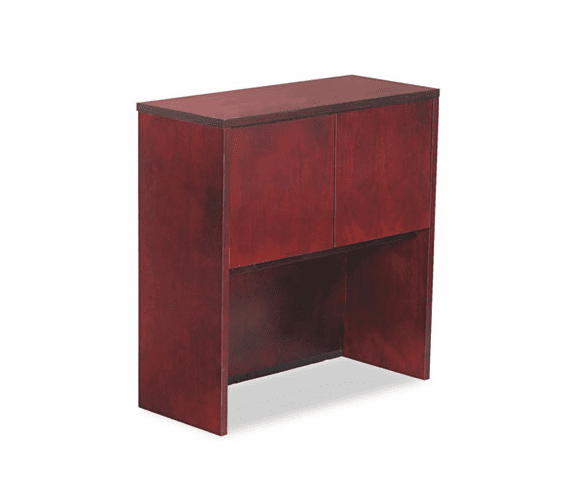 ALERN263615MM Verona Veneer Series Storage Hutch With 2 Doors, 36w x 15d x 36h, Mahogany By ALERA