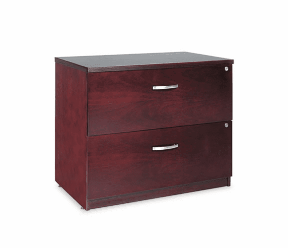 ALERN513622MM Verona Veneer Series Two-Drawer Lateral File, 36w x 22d x 29-1/2h, Mahogany By ALERA