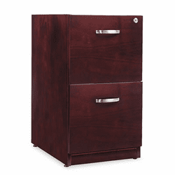 ALERN521629MM Verona Veneer Series File/File Pedestal File, 16w x 22d x 28h, Mahogany By ALERA