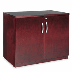 ALERN613622MM Verona Veneer Series Storage Cabinet, 35-1/2w x 22d x 29-1/2h, Mahogany By ALERA