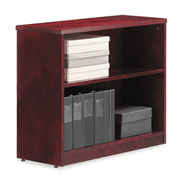 ALERN623036MM Verona Veneer Series Bookcase, 2 Shelves, 35-1/2w x 14d x 29-1/2h, Mahogany By ALERA