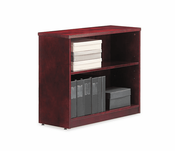 ALERN623036MM Verona Veneer Series Bookcase, 2 Shelves, 35-1/2w x 14d x 29-1/2h, Mahogany By ALERA