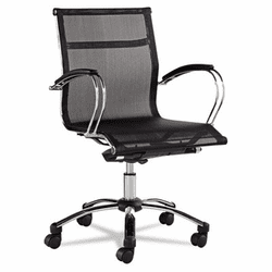 ALERU4218 Rubla Series Suspension Mesh Swivel/Tilt Chair, Chrome Base; Black By ALERA