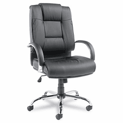 ALERV41LS10C Ravino Series High-Back Swivel/Tilt Leather Chair, Black By ALERA