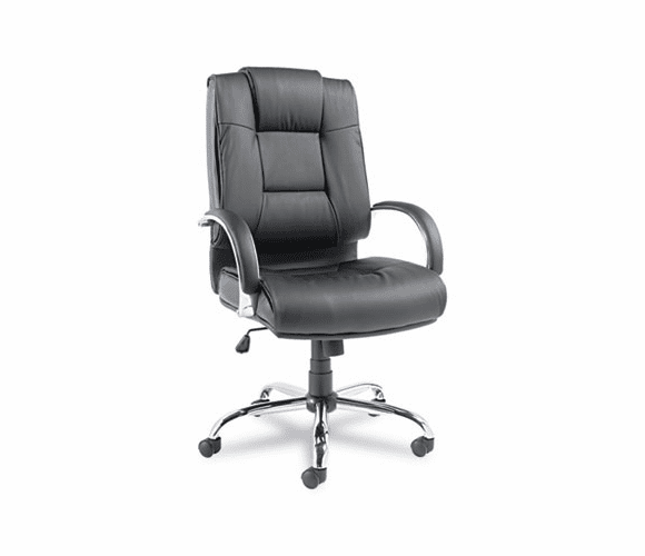 ALERV41LS10C Ravino Series High-Back Swivel/Tilt Leather Chair, Black By ALERA