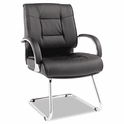 ALERV43LS10C Ravino Series Leather Guest Chair, Black By ALERA