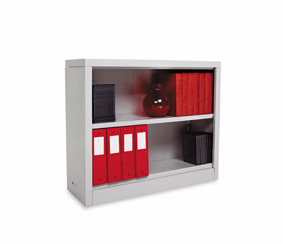 ALESB623034LG Metal Bookcase, 2 Shelves, 34-1/2w x 13d x 30h, Light Gray By ALERA