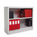 ALESB623034LG Metal Bookcase, 2 Shelves, 34-1/2w x 13d x 30h, Light Gray By ALERA