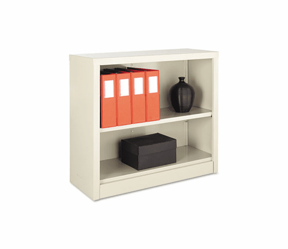 ALESB623034PY Metal Bookcase, 2 Shelves, 34-1/2w x 13d x 30h, Putty By ALERA